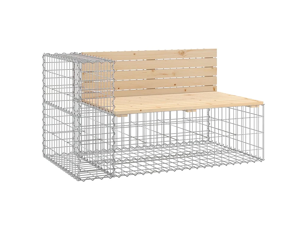 Banc de jardin design gabion 244x71x65,5 cm bois massif de pin PEWV85281