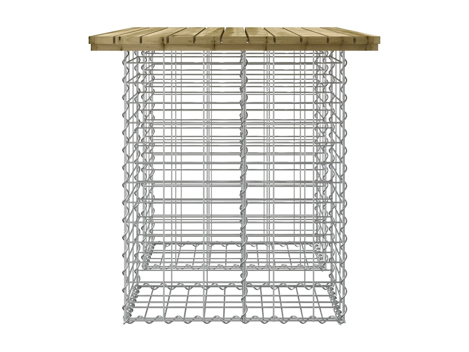 Banc de jardin design gabion 100x70x72 cm bois de pin imprégné PEWV20566