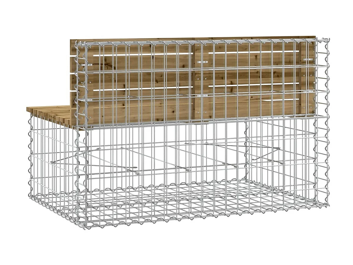 Banc de jardin design gabion 103x70x65 cm bois de pin imprégné PEWV77169