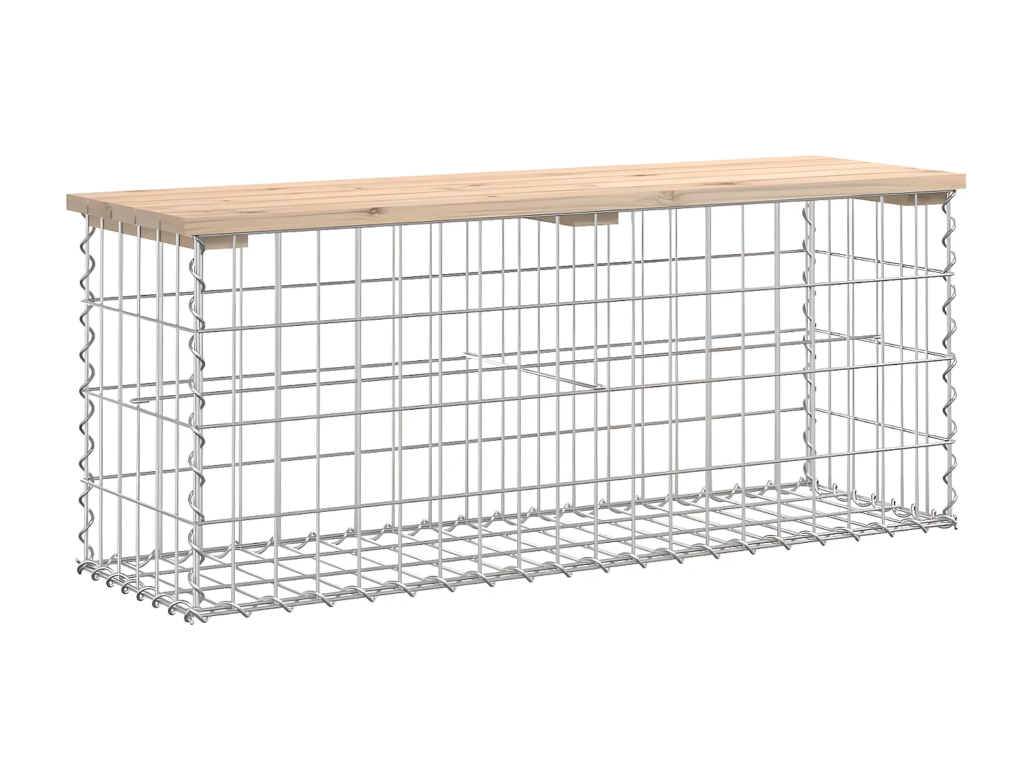 Banc de jardin design de gabion 103x31,5x42 bois massif de pin PEWV77390