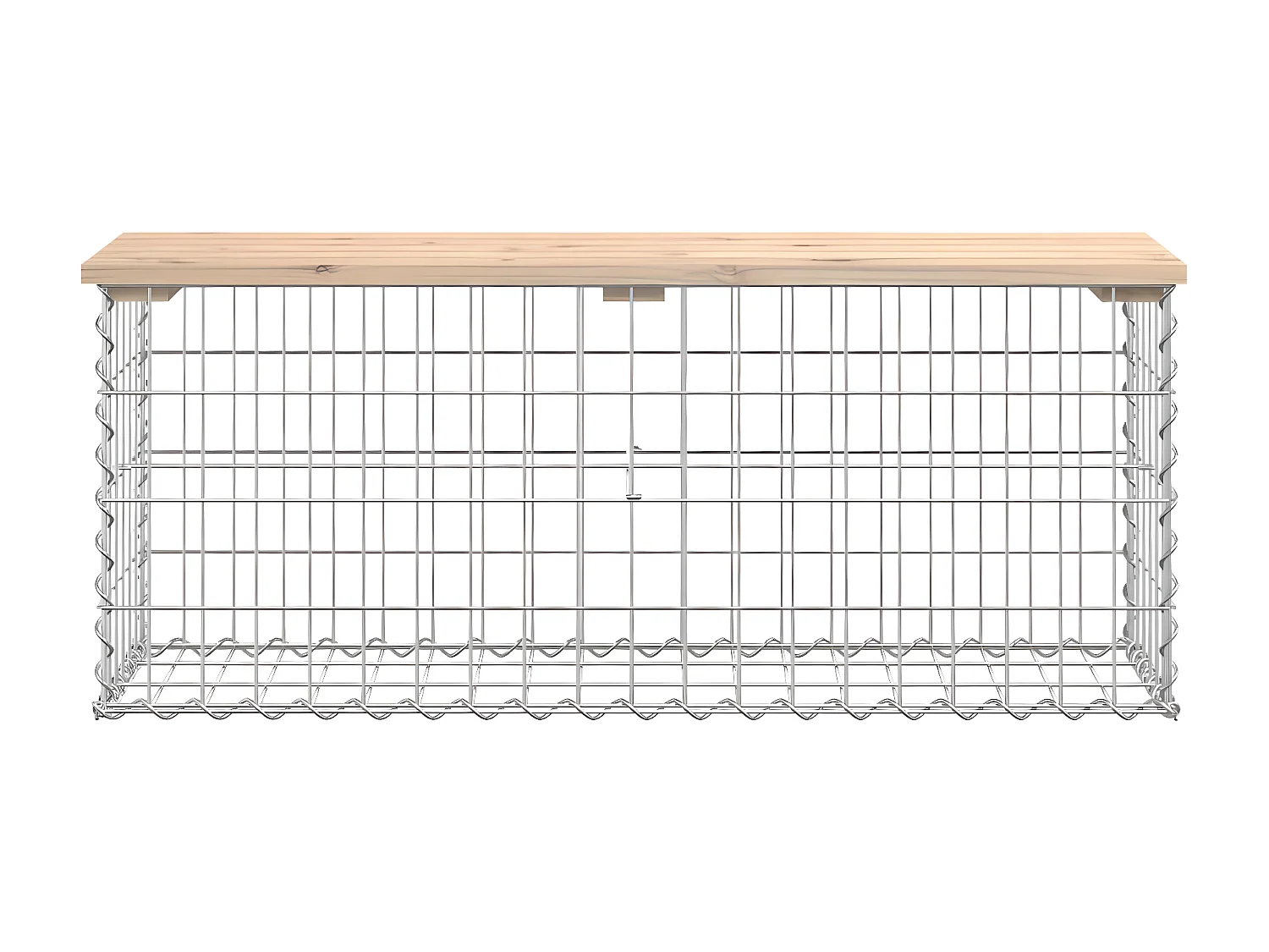 Banco de jardim c/ design gabião 103x31,5x42 cm pinho maciço PT867275