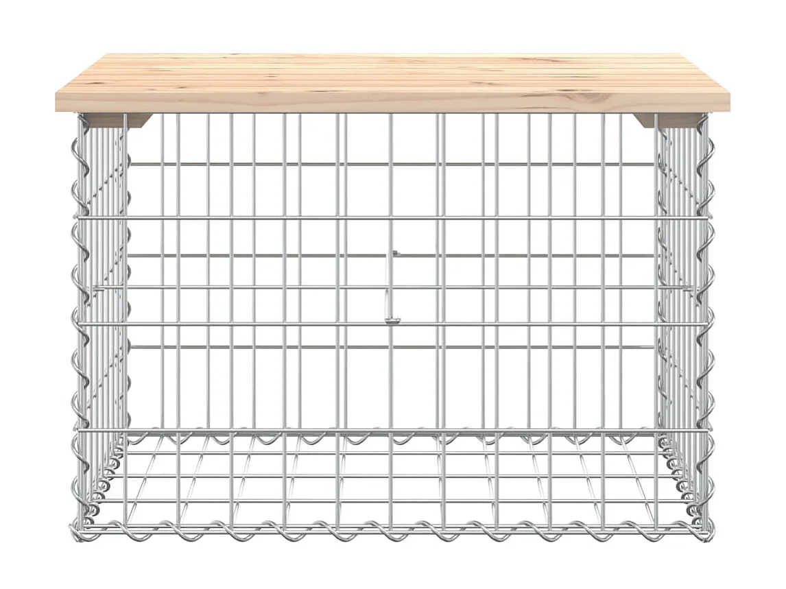 Banc de jardin design de gabion 63x44x42 cm bois massif de pin PEWV96053