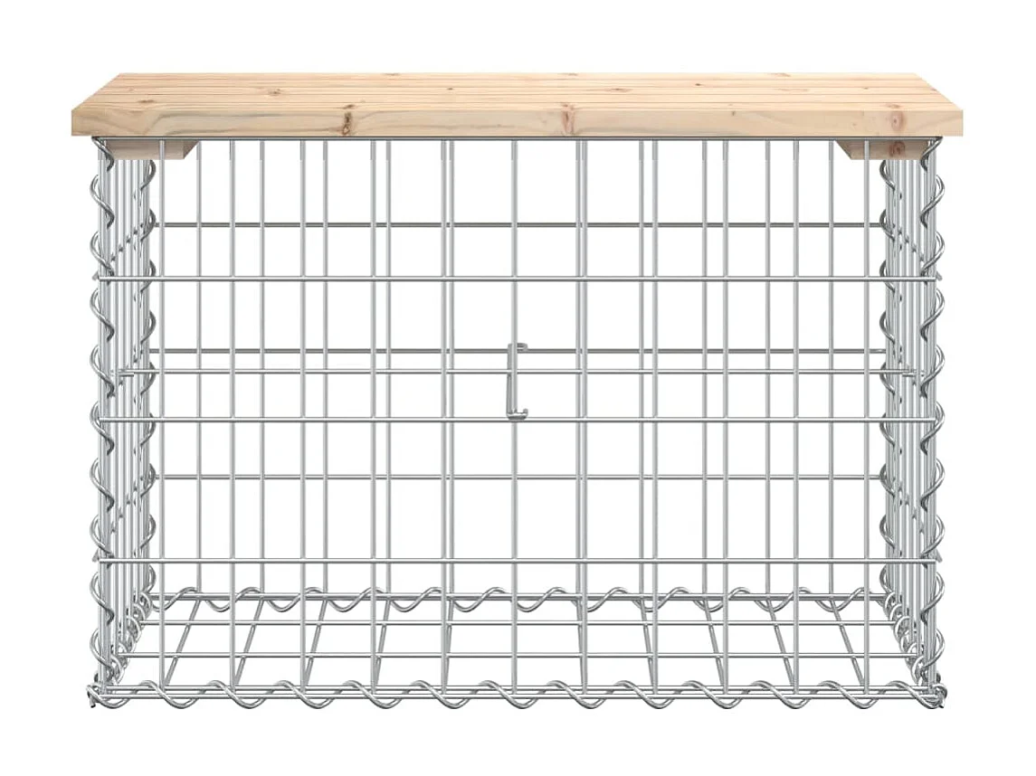 Banc de jardin design de gabion 63x31,5x42cm bois massif de pin PEWV50516