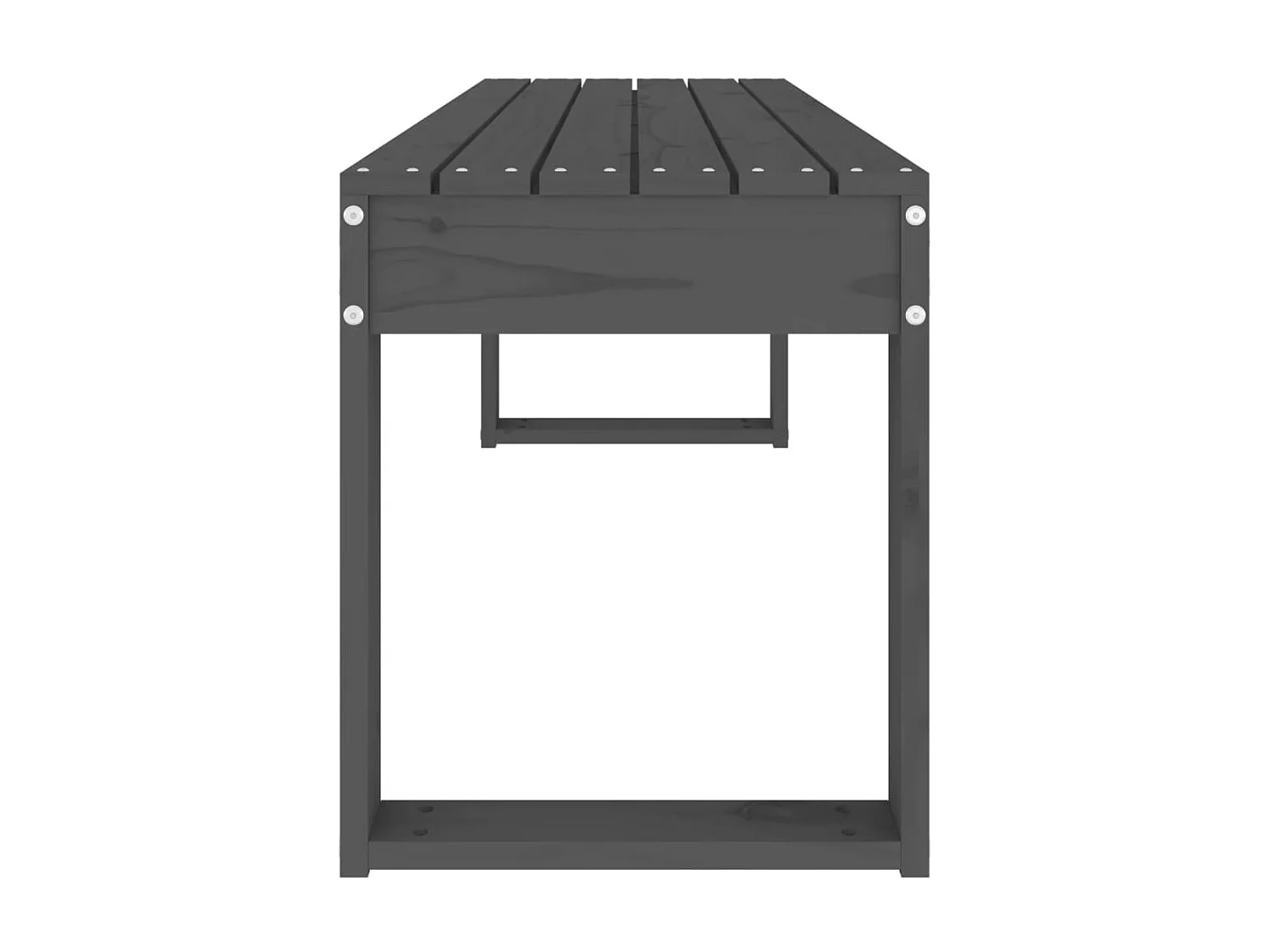 Banco de jardim 110x38x45 cm madeira de pinho maciça cinzento PT338481