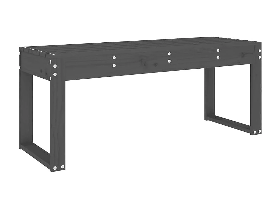 Banco de jardim 110x38x45 cm madeira de pinho maciça cinzento PT338481