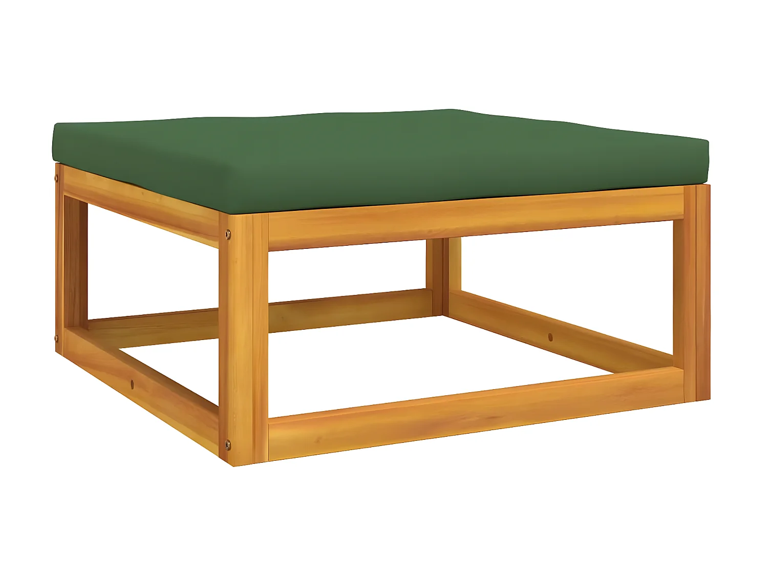 Canapé de jardin avec coussin verts bois massif d'acacia LQF47350