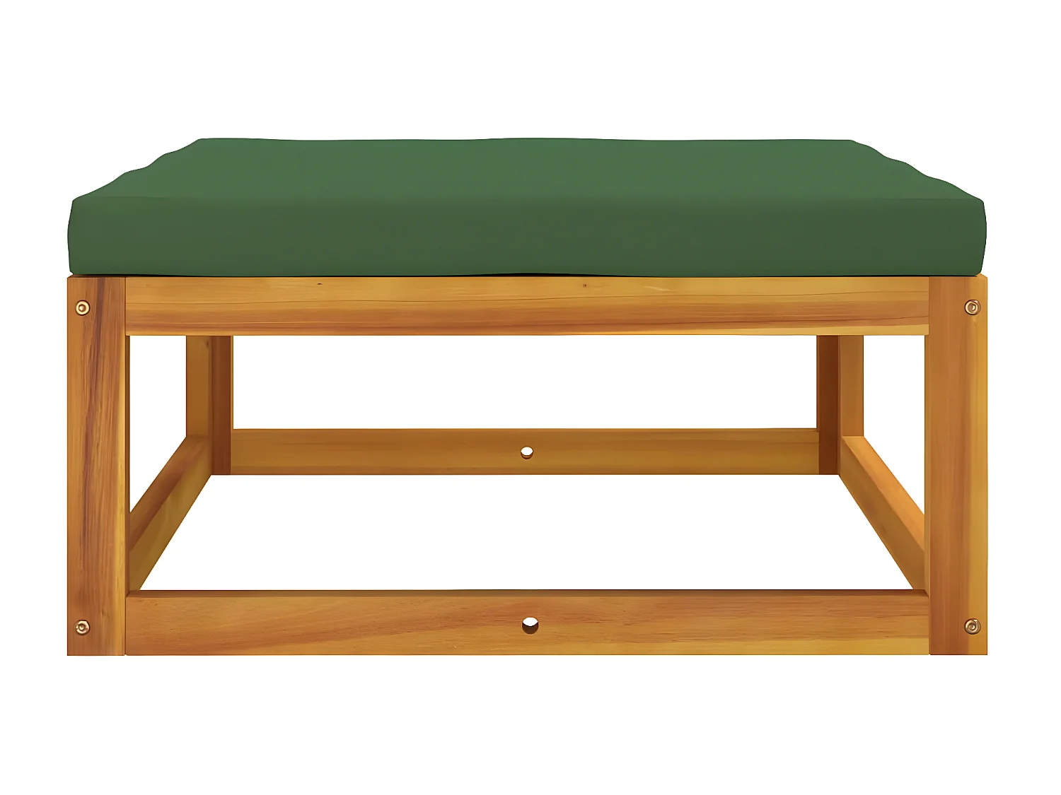 Canapé de jardin avec coussin verts bois massif d'acacia LQF47350