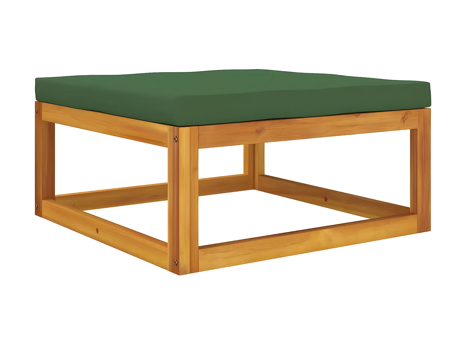 Canapé de jardin avec coussin verts bois massif d'acacia LQF47350