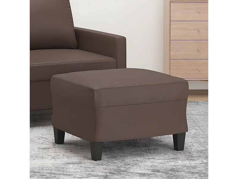 Repose-pied Marron 60x50x41 cm Similicuir LQF97051