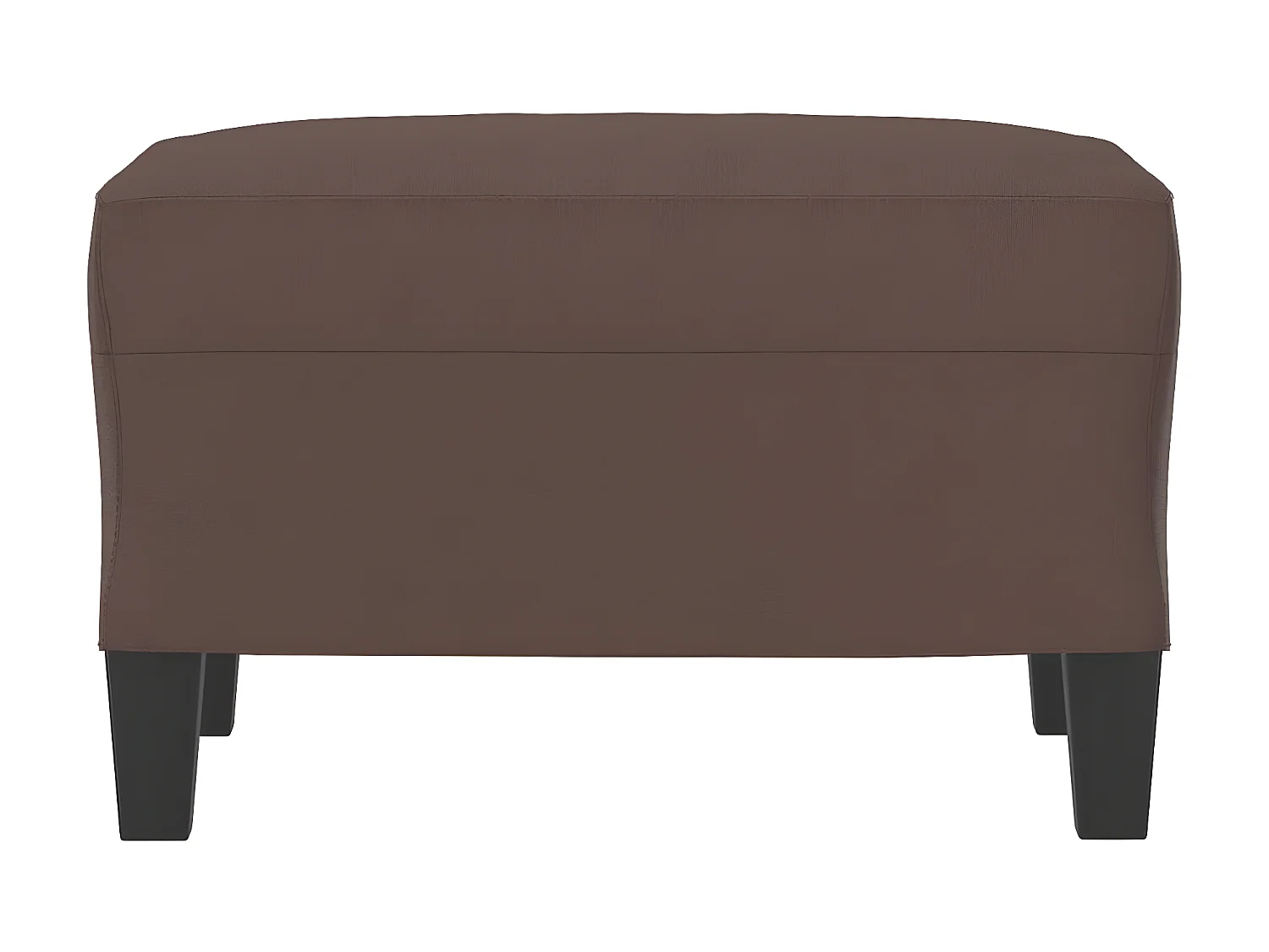 Reposapiés de cuero sintético marrón 60x50x41 cm ES40026