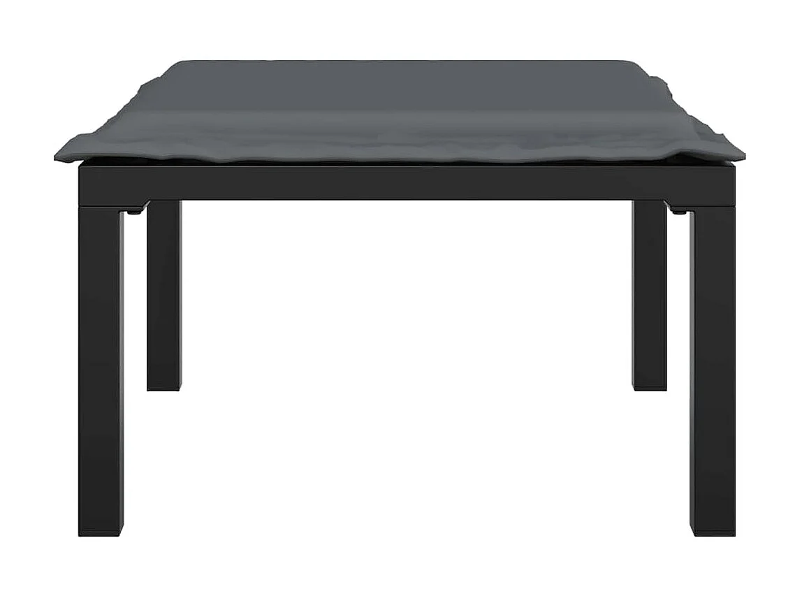 Canapé de jardin avec coussin noir et gris résine tressée LQF34003