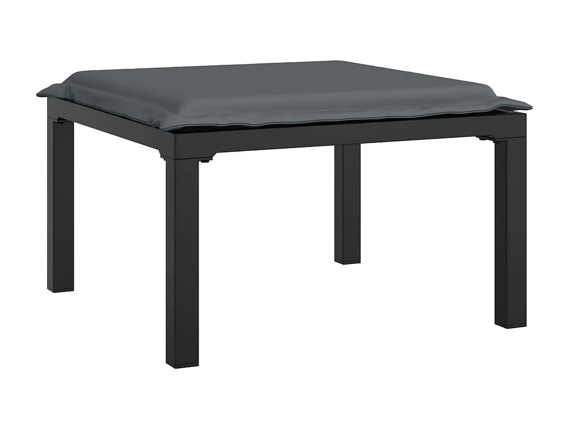 Sofá de jardín con cojín ratán sintético negro y gris ES85001