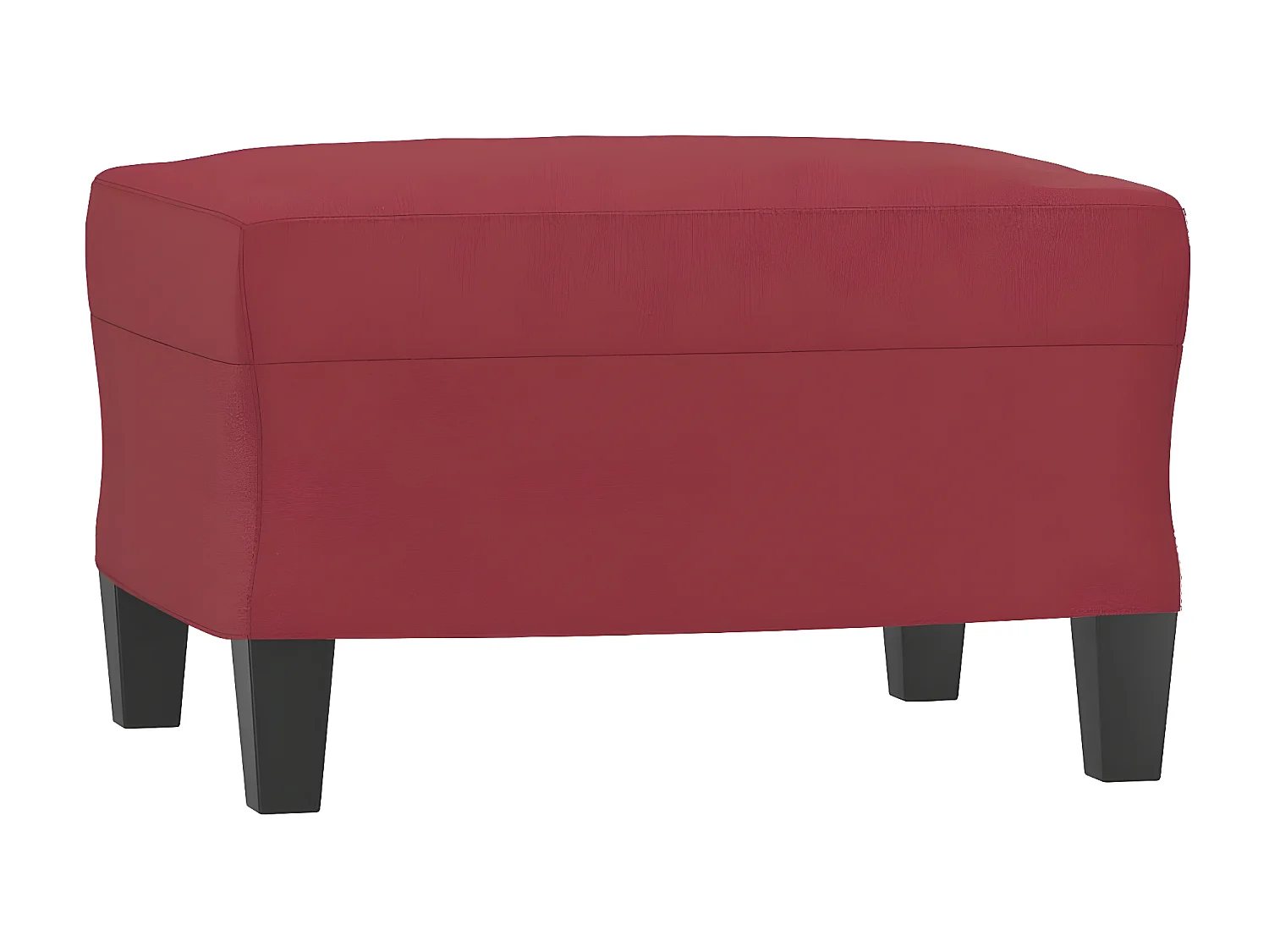 Repose-pied Rouge bordeaux 60x50x41 cm Similicuir LQF98546