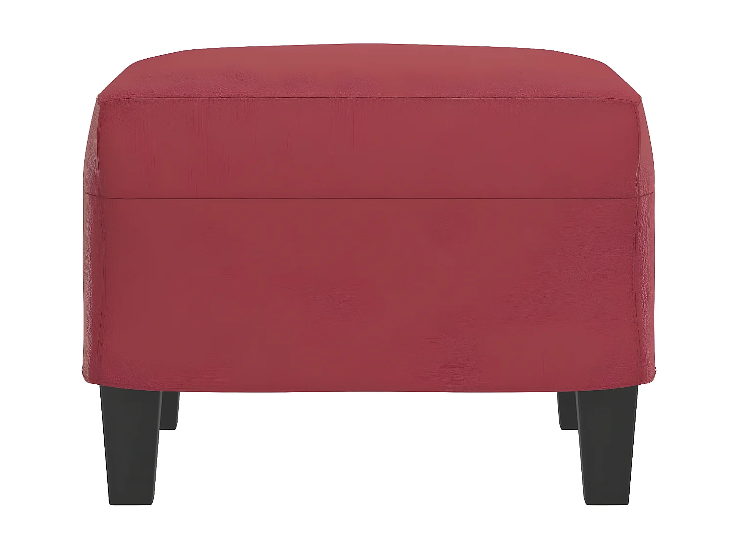 Repose-pied Rouge bordeaux 60x50x41 cm Similicuir LQF98546