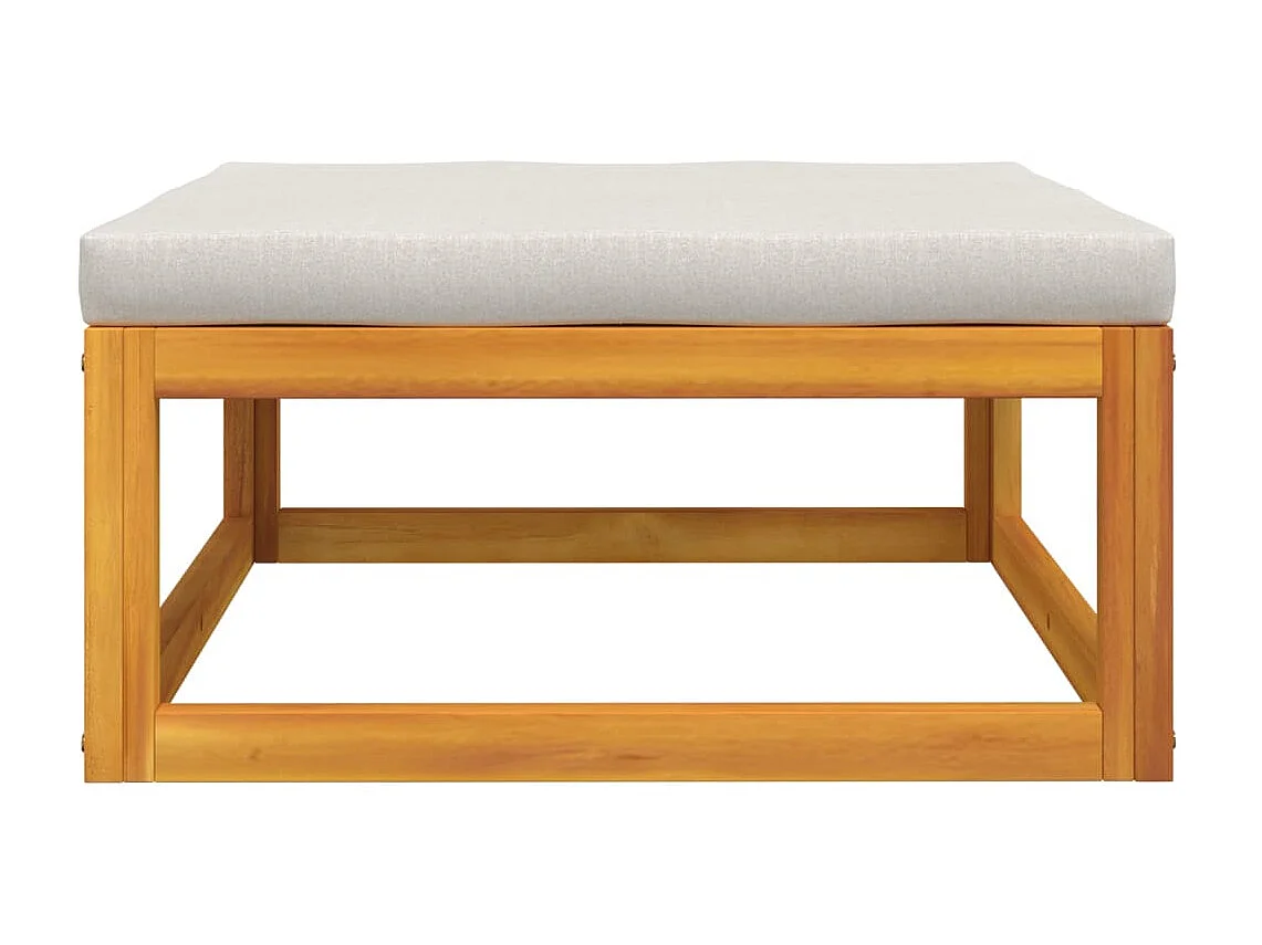 Canapé de jardin coussin gris clair bois massif d'acacia LQF34518