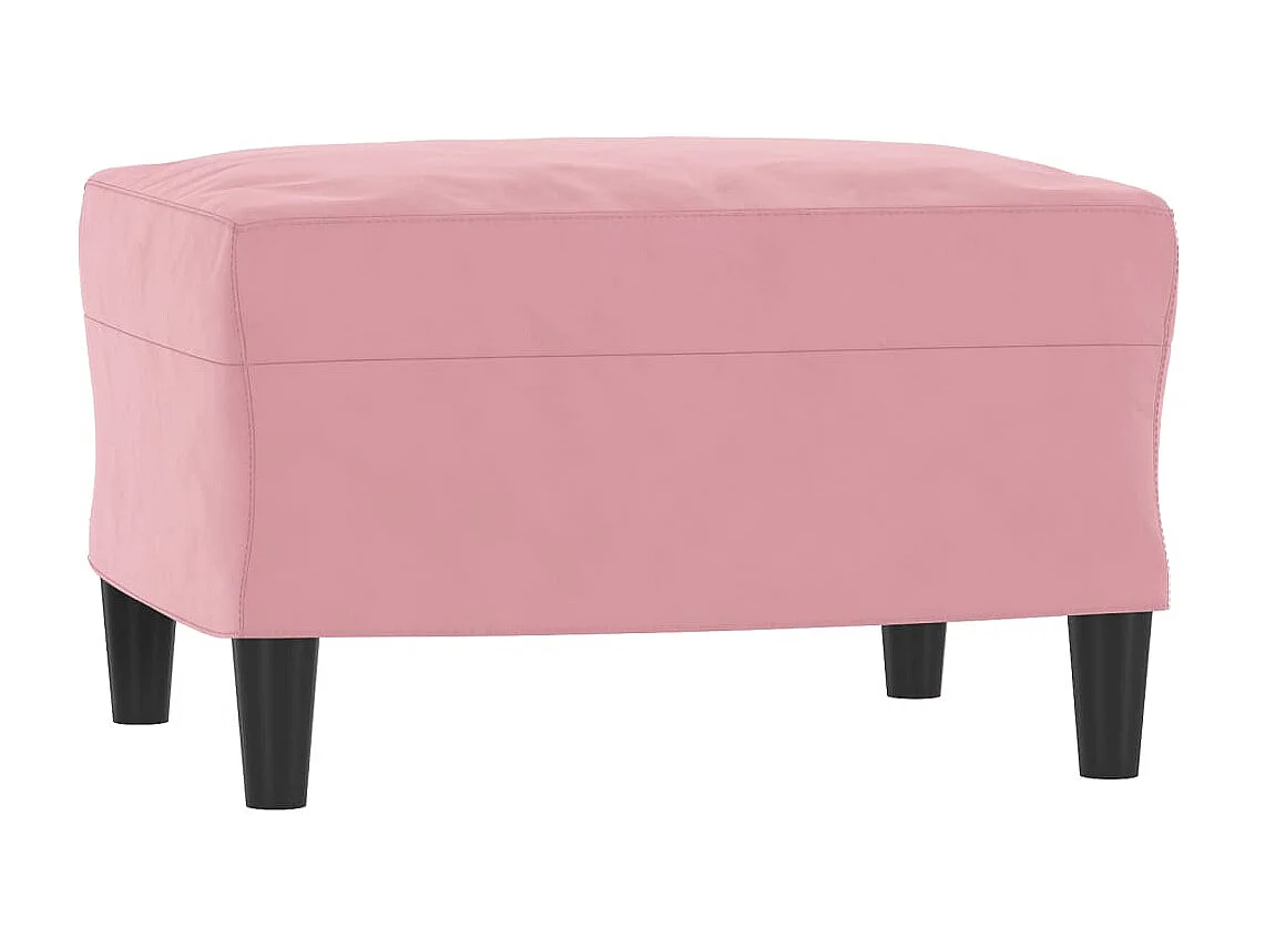 Repose-pied Rose 60x50x41 cm Velours LQF86421