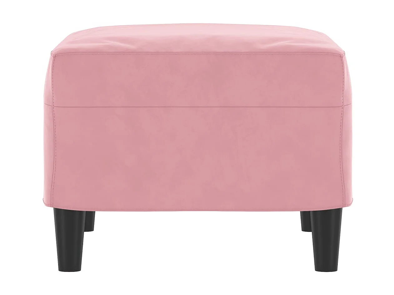 Repose-pied Rose 60x50x41 cm Velours LQF86421