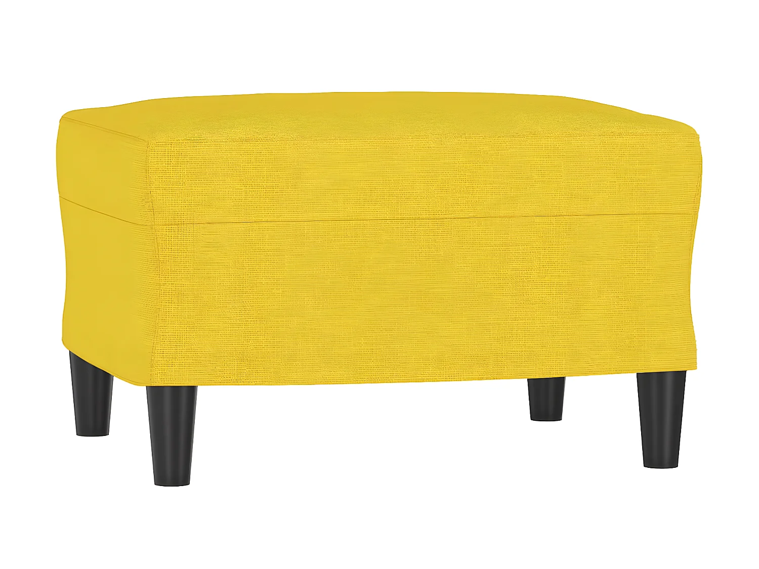 Reposapiés de tela amarillo claro 60x50x41 cm ES47957