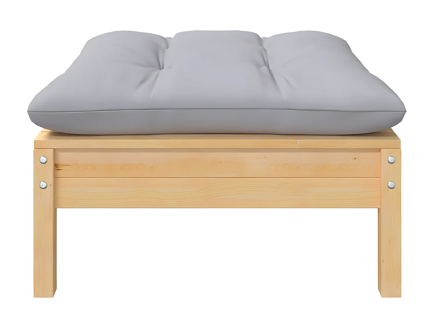 Canapé de jardin avec coussin gris Bois de pin massif LQF43413