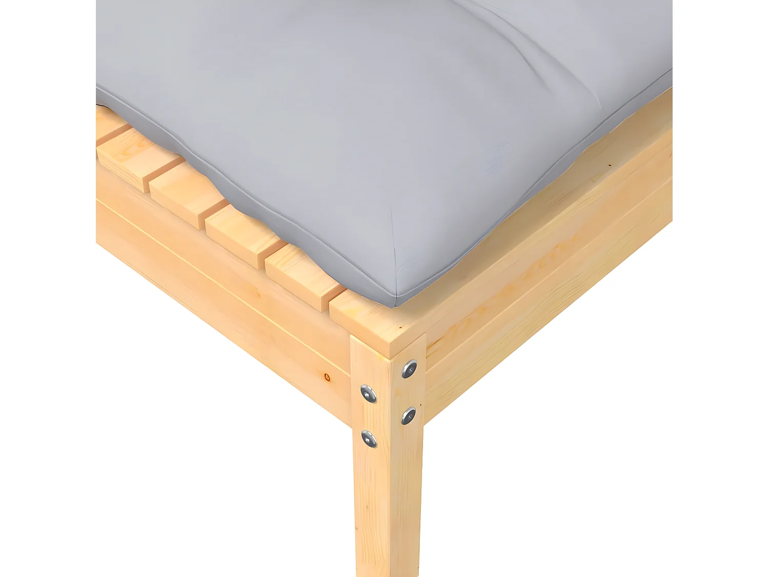 Canapé de jardin avec coussin gris Bois de pin massif LQF43413