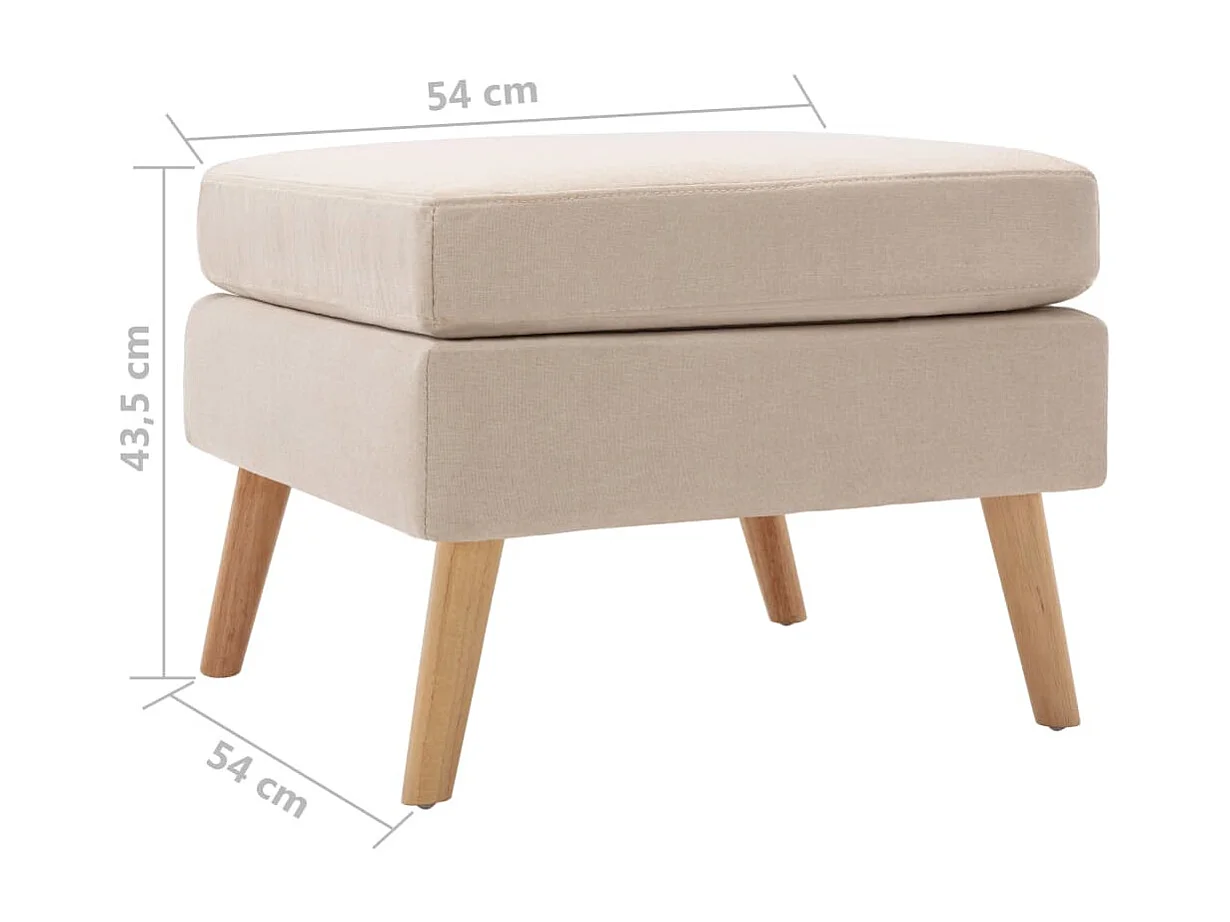 Apoio de pés tecido creme PT769335