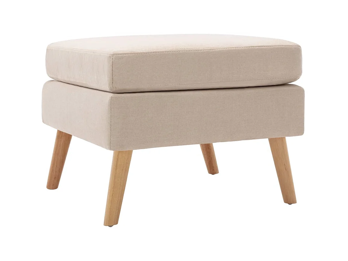 Repose-pied Crème Tissu LQF10872
