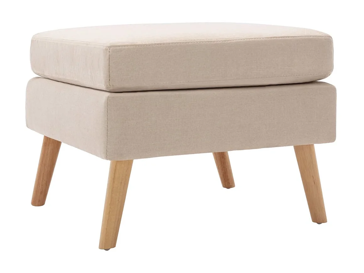 Repose-pied Crème Tissu LQF10872