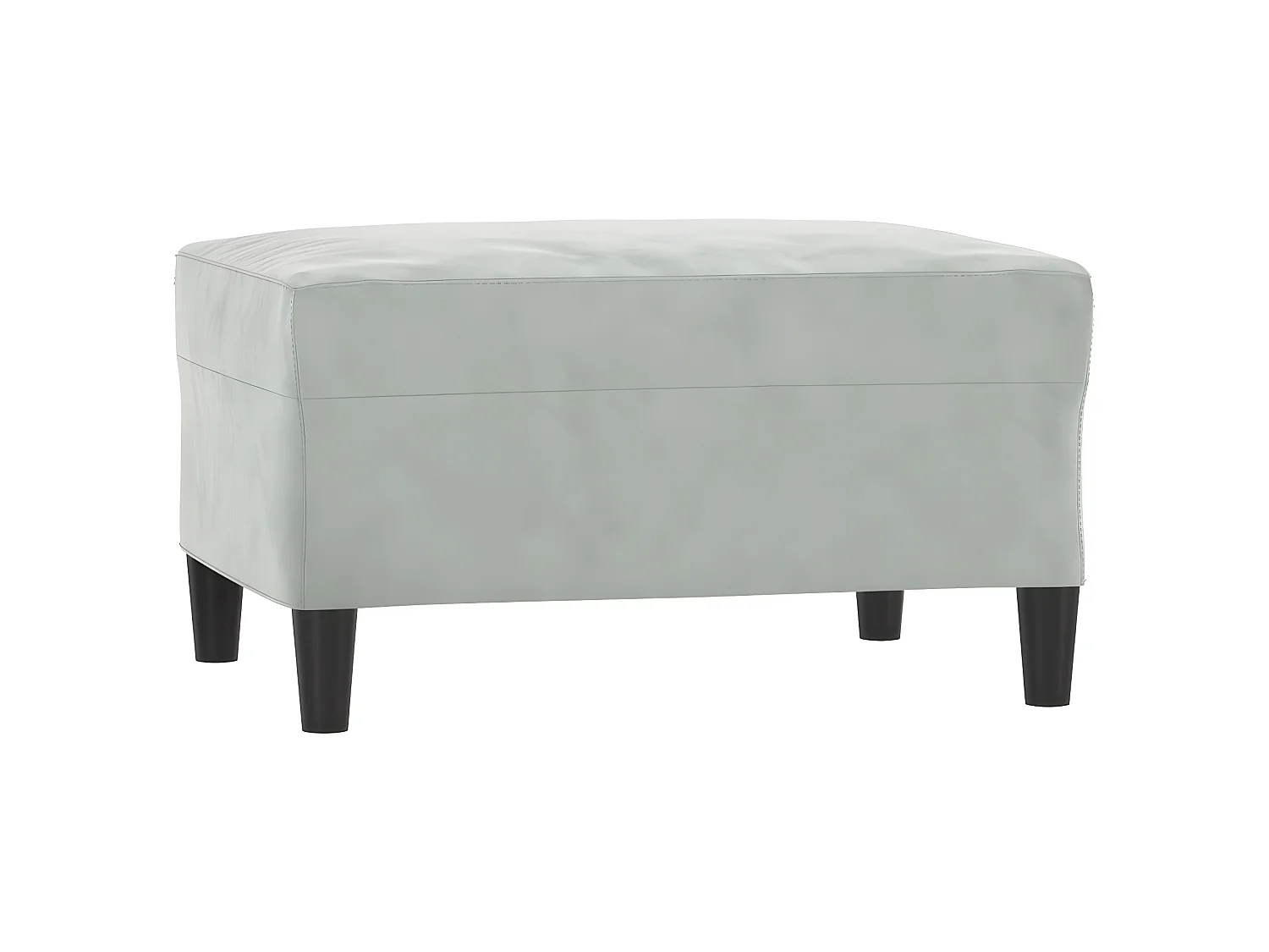 Repose-pied Gris clair 70x55x41 cm Velours LQF38935