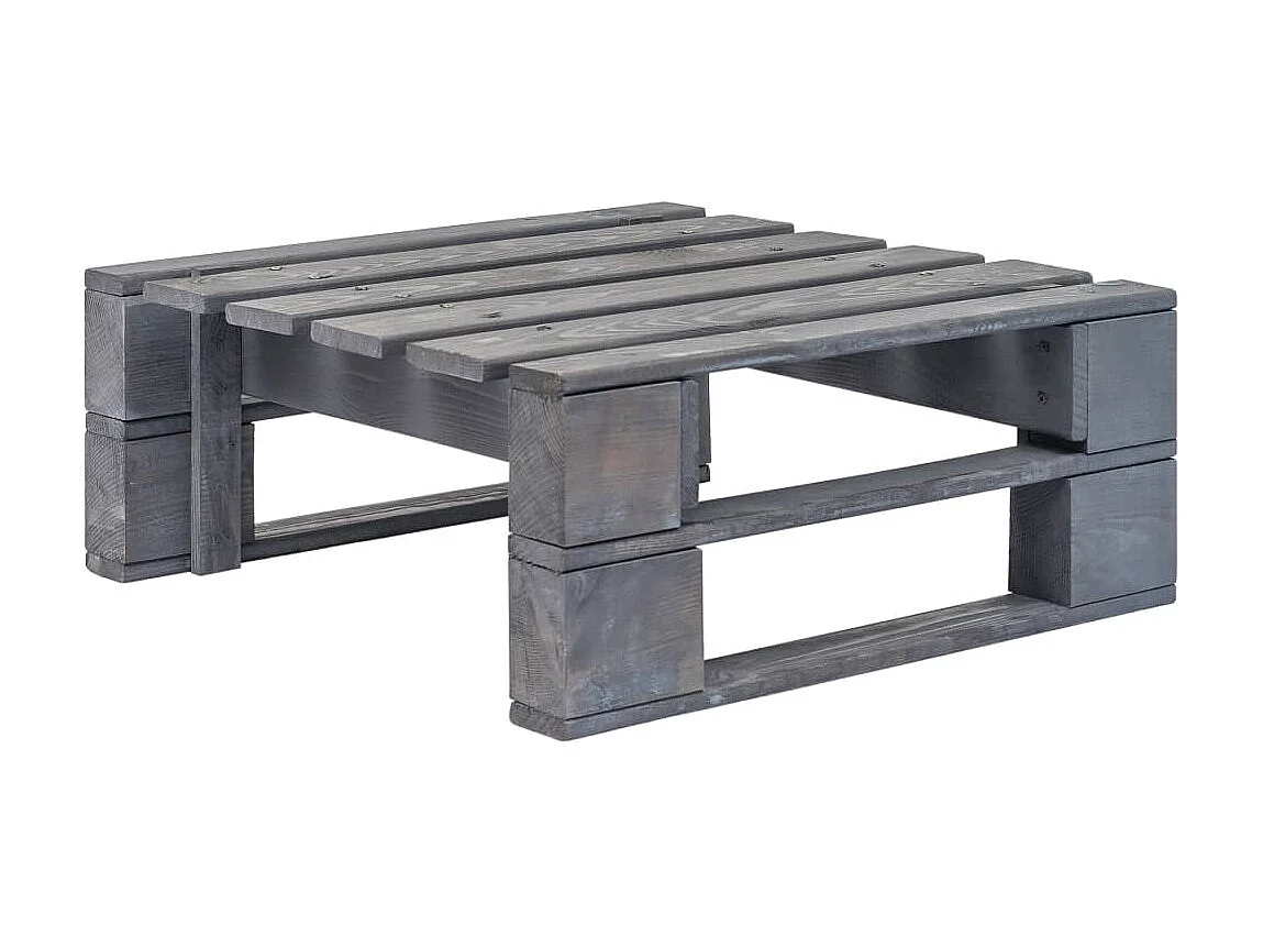 Tuinhocker pallet hout grijs NL231825
