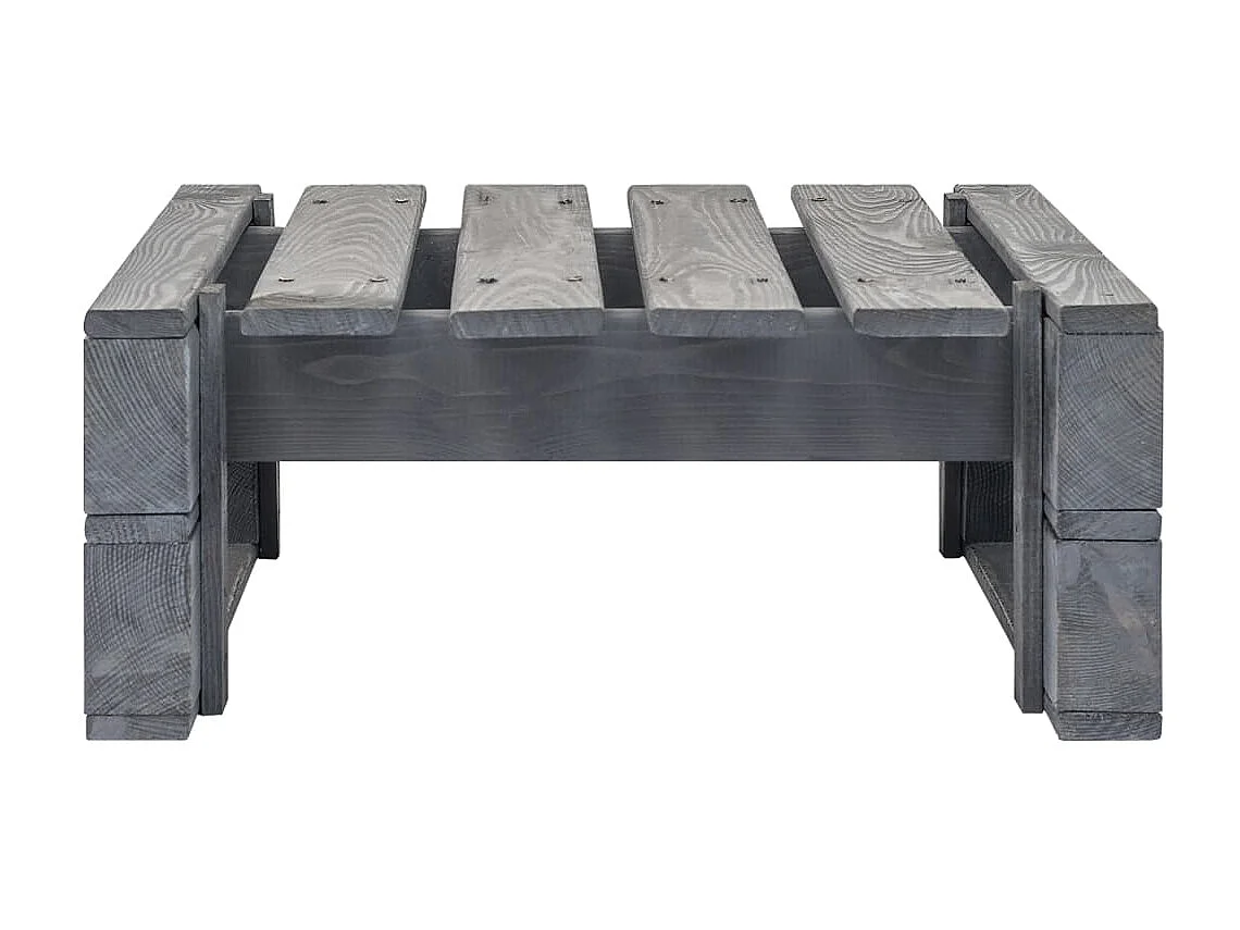 Tuinhocker pallet hout grijs NL231825