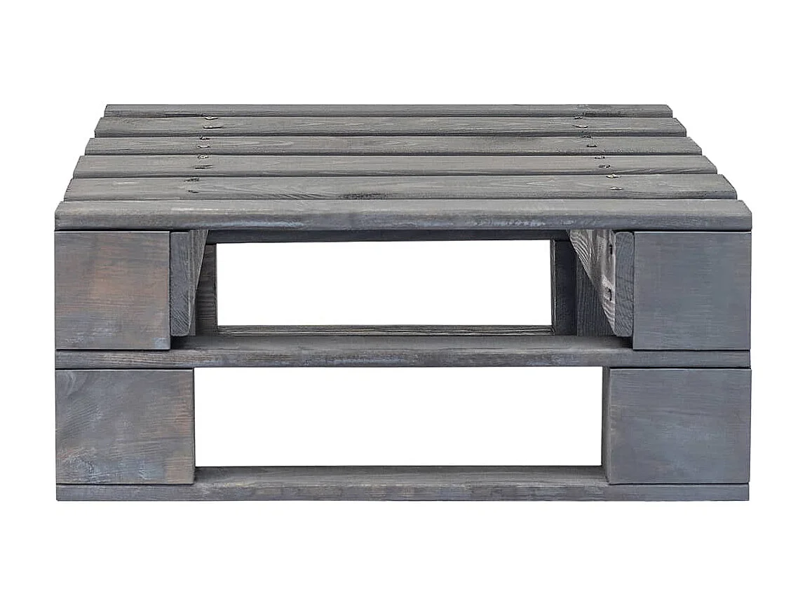 Tuinhocker pallet hout grijs NL231825