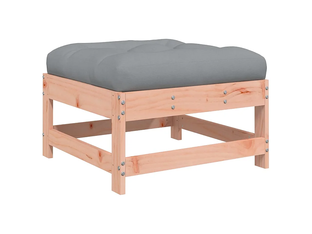 2 pcs Repose-pieds de jardin avec coussins bois massif douglas LQF32542