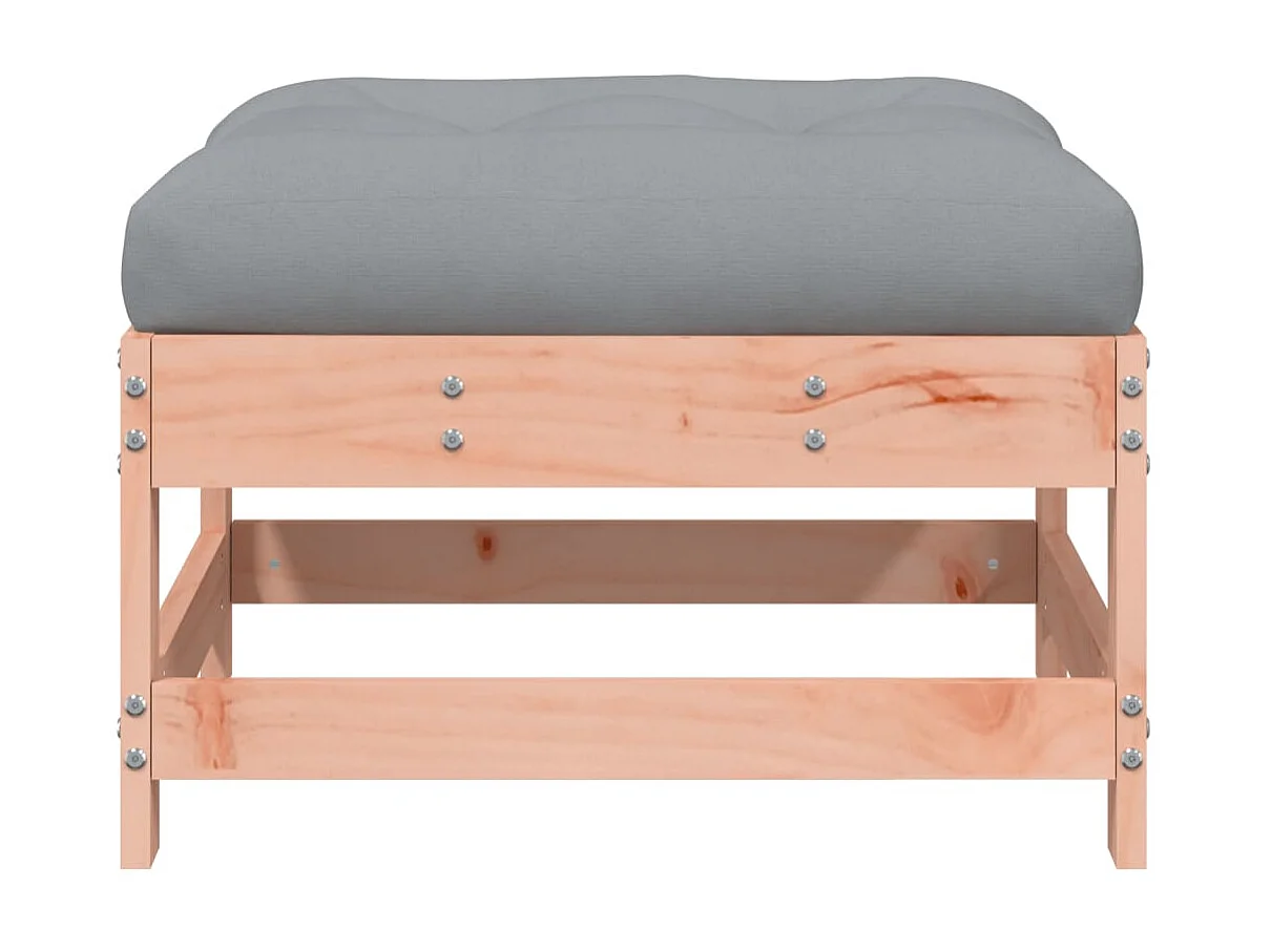 2 pcs Repose-pieds de jardin avec coussins bois massif douglas LQF32542