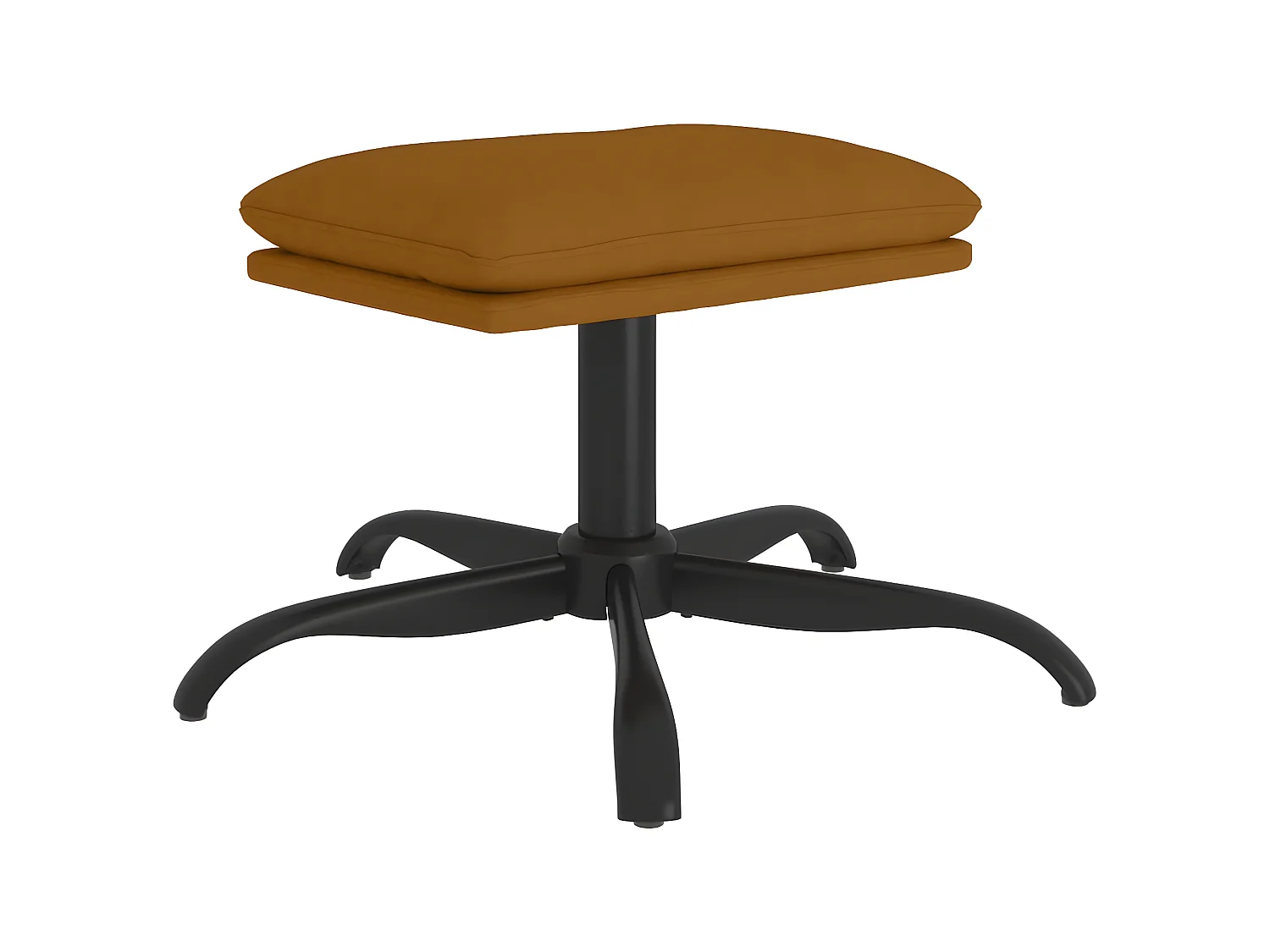 Voetenbank 60x60x36 cm fluweel bruin NL700557