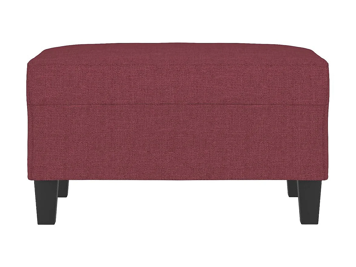 Reposapiés de tela rojo tinto 70x55x41 cm ES664489