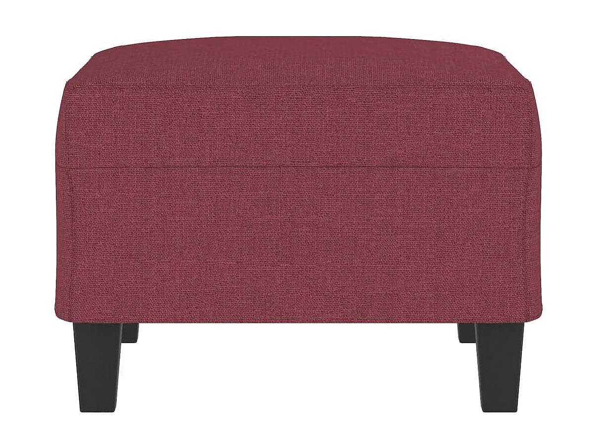 Reposapiés de tela rojo tinto 70x55x41 cm ES664489