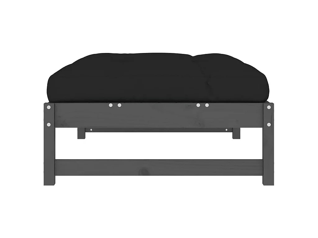 Repose-pied de jardin 120x80 cm gris bois de pin massif LQF83644