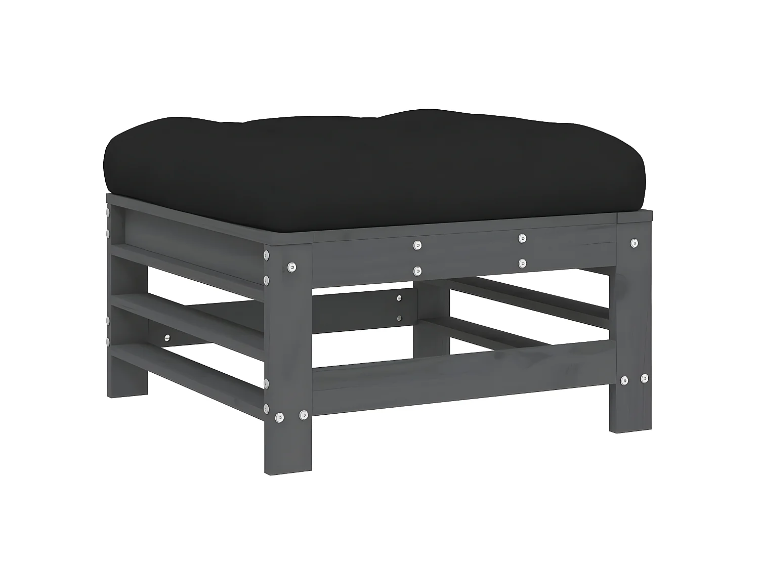 Canapé de jardin avec coussin gris bois de pin massif LQF74742