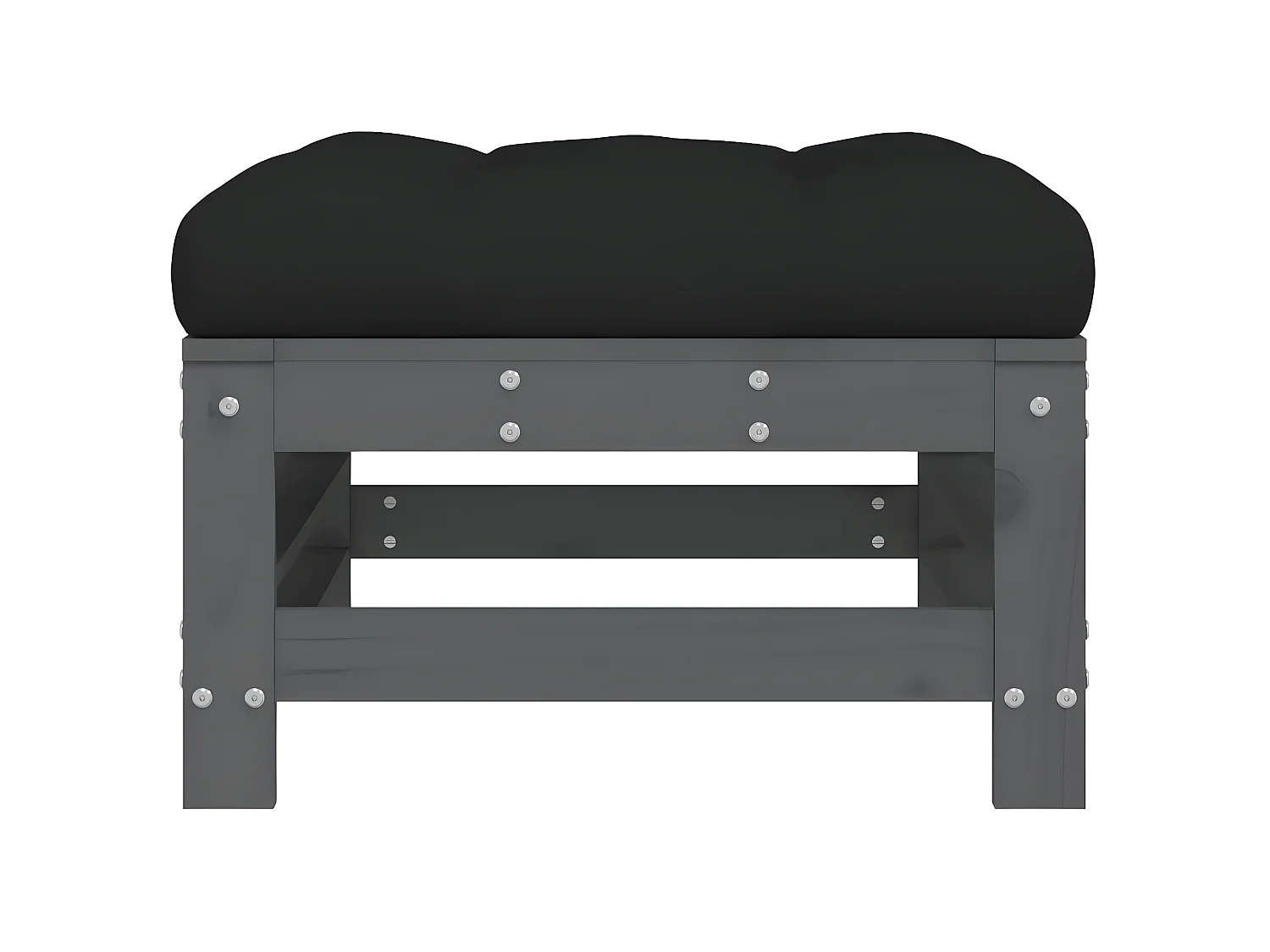 Canapé de jardin avec coussin gris bois de pin massif LQF74742