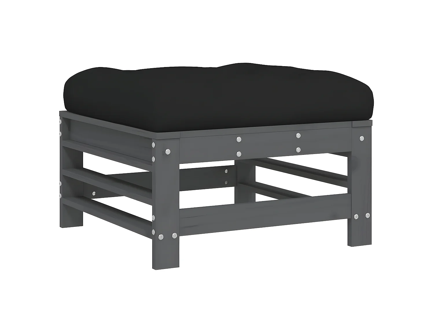 Canapé de jardin avec coussin gris bois de pin massif LQF74742