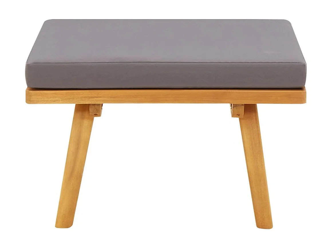 Tuinvoetenbank met kussen 60x60x29 cm massief acaciahout NL649506