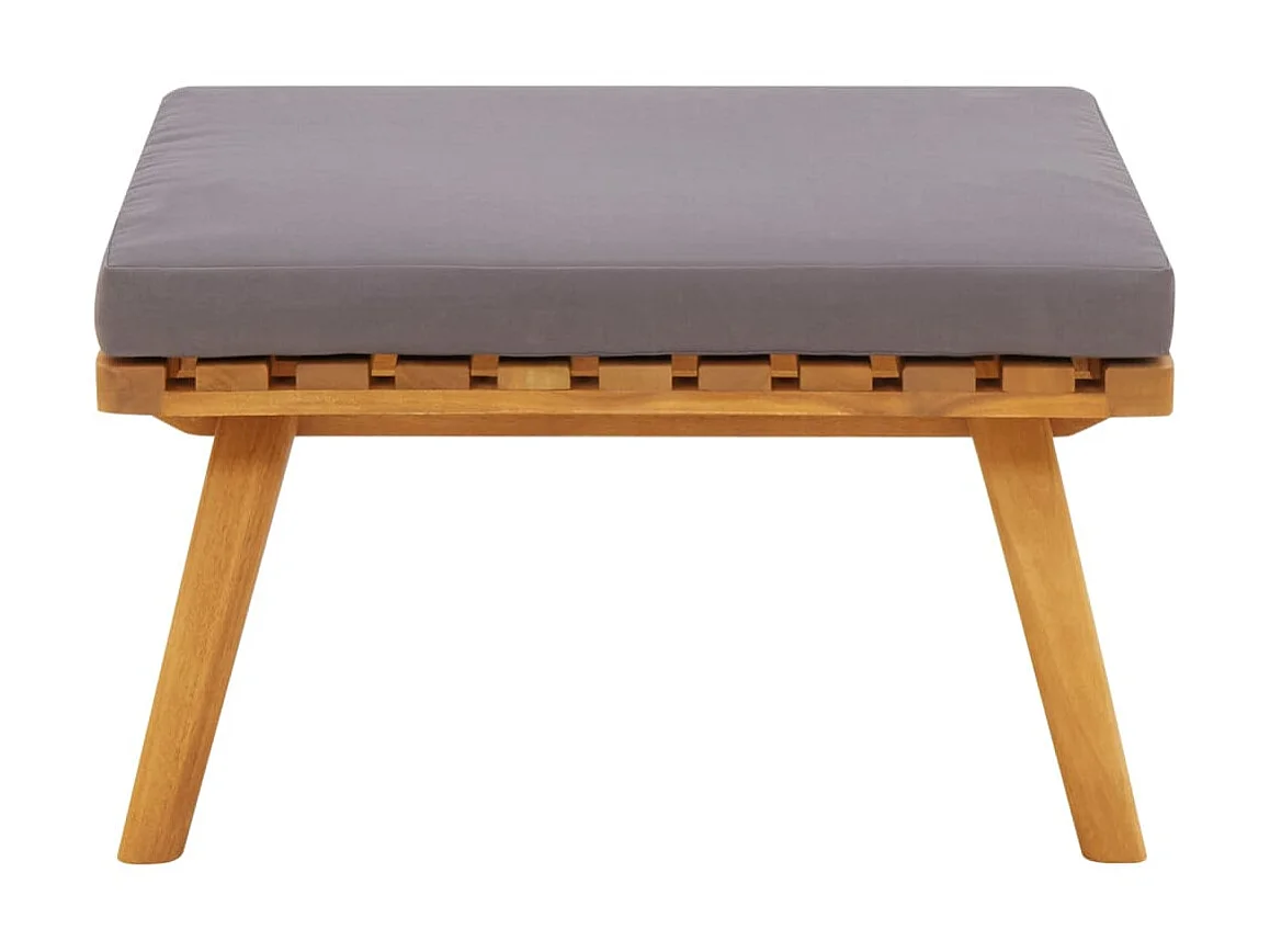 Tuinvoetenbank met kussen 60x60x29 cm massief acaciahout NL649506