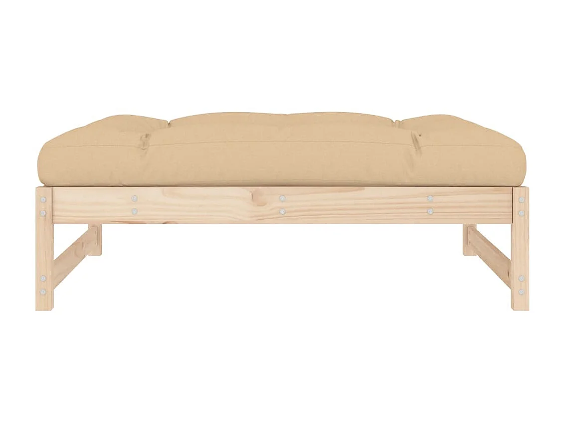 Repose-pied de jardin 120x80 cm bois de pin massif LQF52856