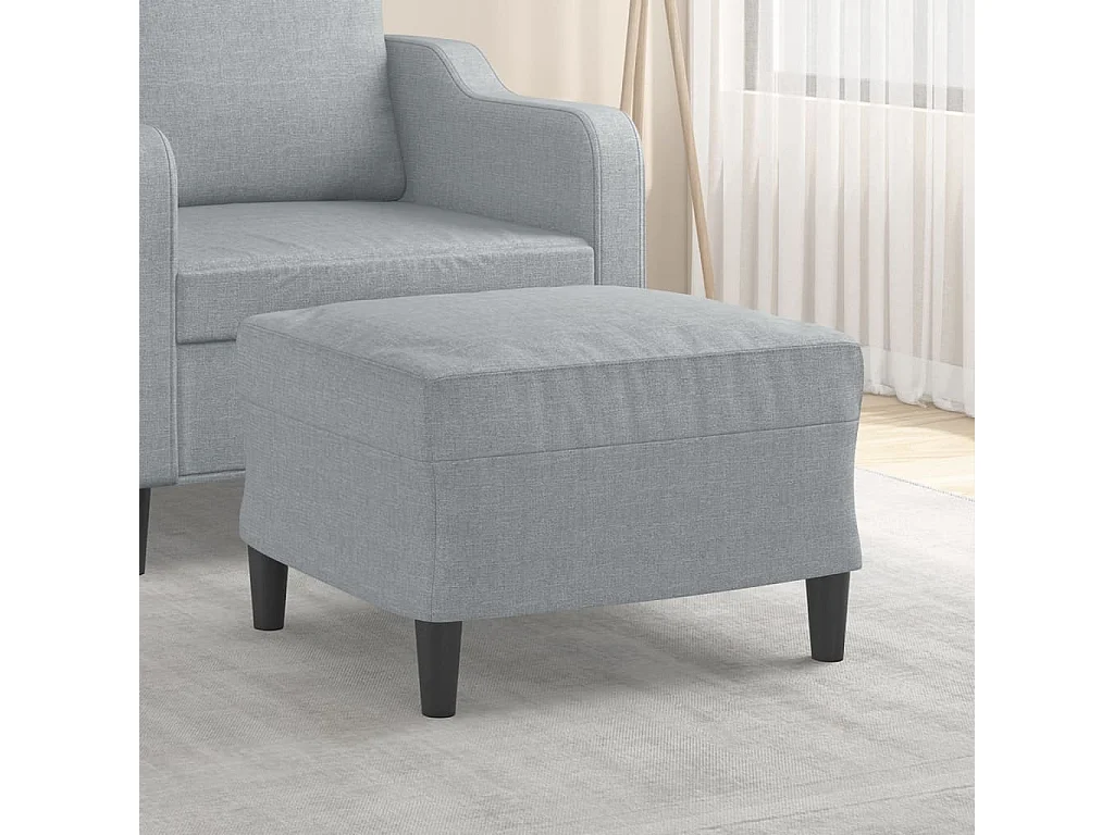 Repose-pied Gris clair 60x50x41 cm Tissu LQF34930