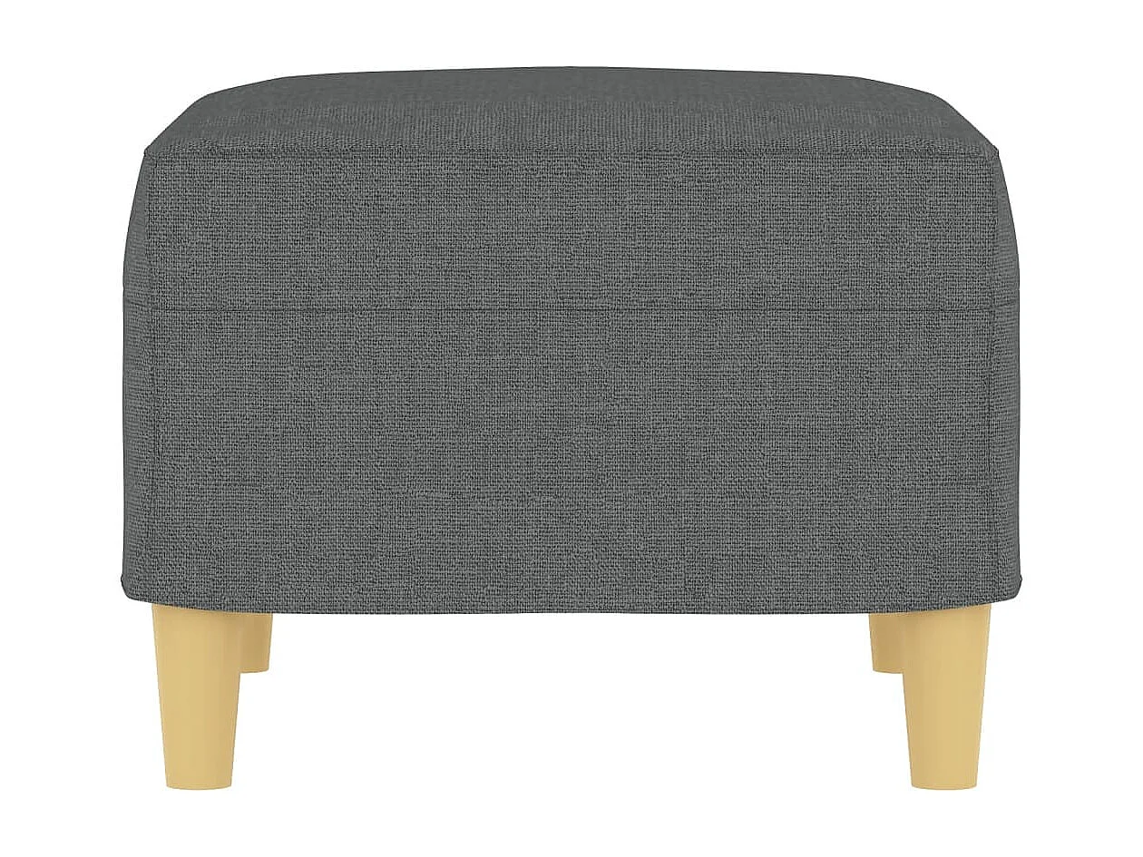 Repose-pied Gris foncé 60x50x41 cm Tissu LQF15766