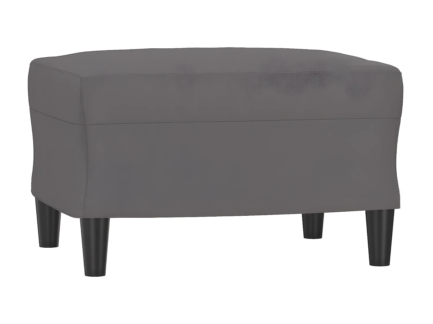 Voetenbank 60x50x41 cm kunstleer grijs NL476396