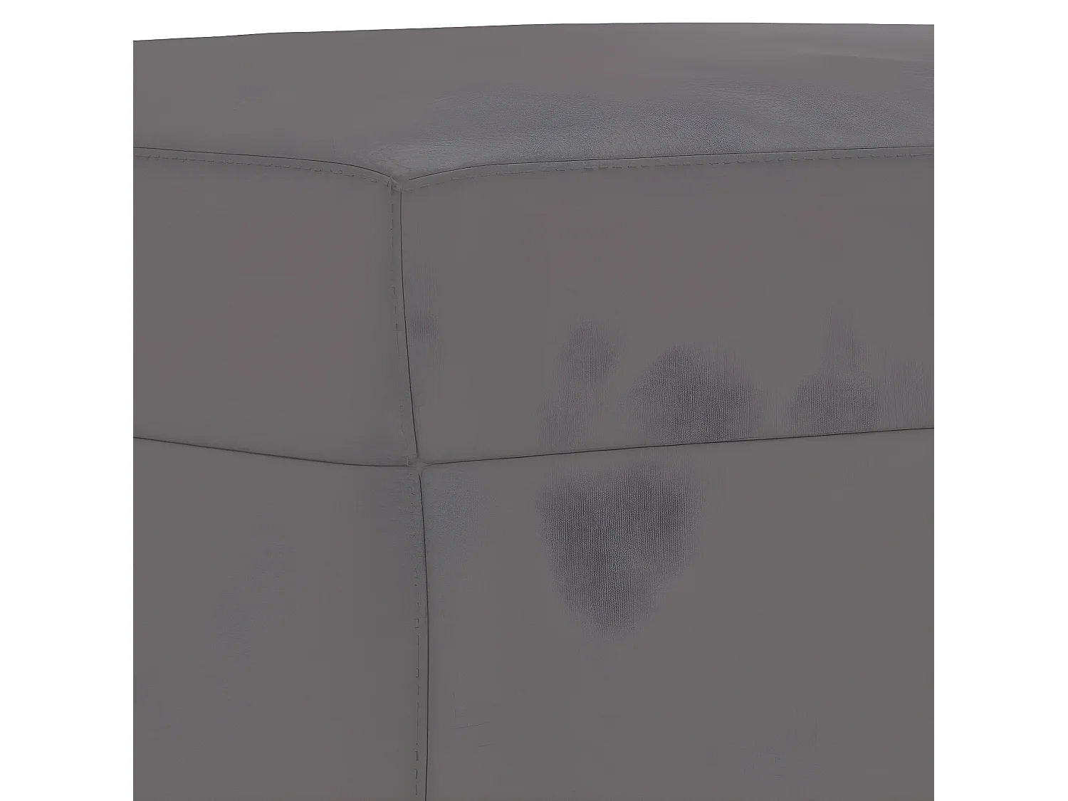 Voetenbank 60x50x41 cm kunstleer grijs NL476396