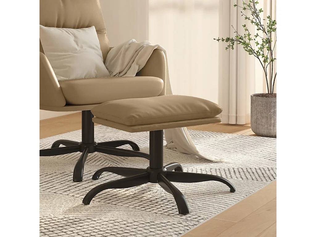 Repose-pied Cappuccino 60x60x36 cm Similicuir LQF99174