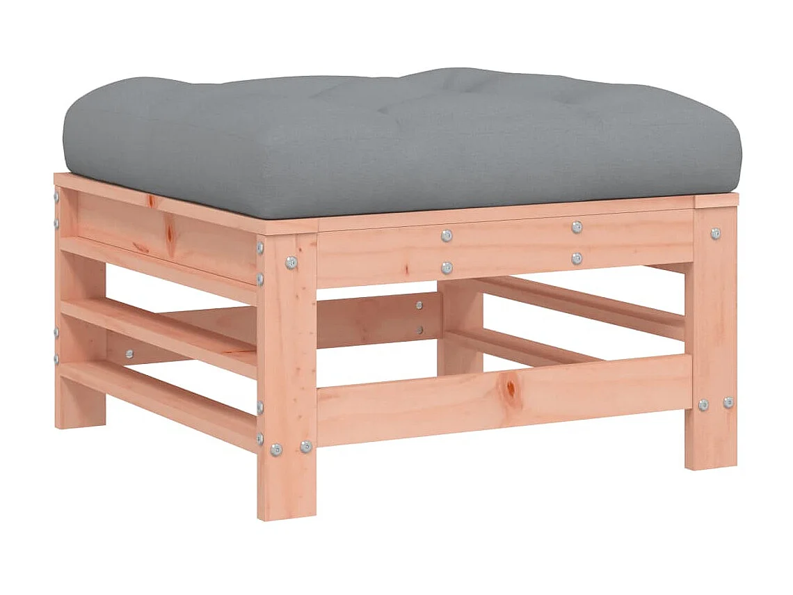 Repose-pied de jardin avec coussin bois massif douglas LQF87363