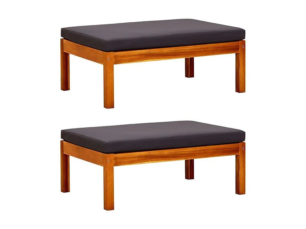 2 pcs Canapés de jardin Bois d'acacia massif LQF42923